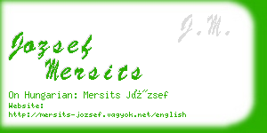 jozsef mersits business card